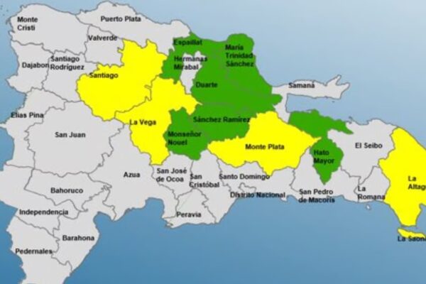 Cuatro provincias en alerta amarilla y 6 en verde por vaguada